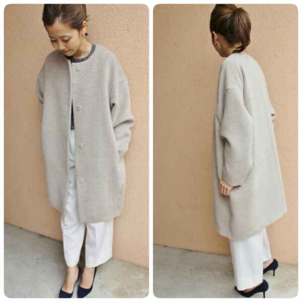 新品 Plage 45，360アルパカシャギーコート ベージュ 希少品