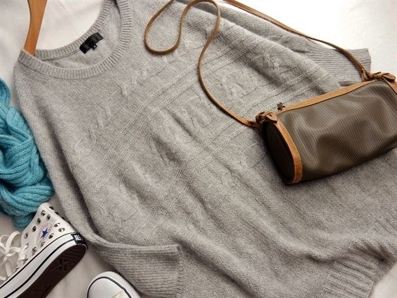 未使用♪アンタイトル モヘヤ・カシミヤ混ラメ入りドルマンOP♪