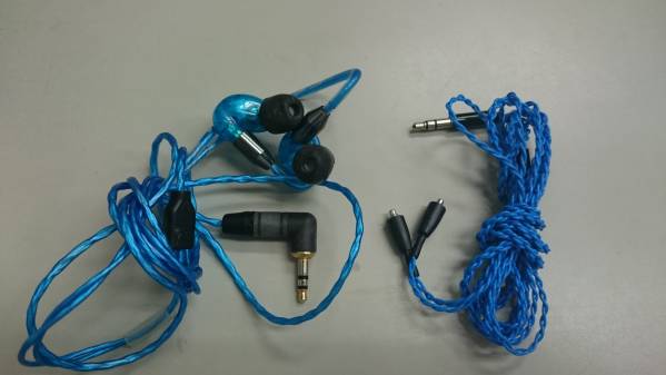 □SHURE SE215 シュア イヤホン ケーブル社外 V&Gケーブル付 C □SHURE