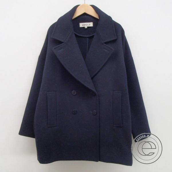 即決□ENFOLDエンフォルド ビッグシルエット Pコート36