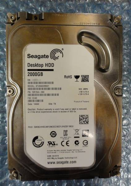 Seagate ST2000DM001 HDD3.5インチ 2TB SATA ②