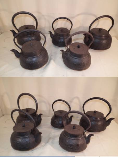 ◇栄◇時代 鉄釜 今日庵 花押 常什 彫刻 茶道具 時代箱 63a178 
