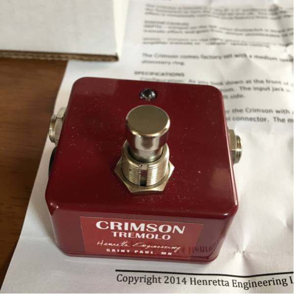 henretta engineering Crimson Tremolo 楽器、器材 【公式通販】