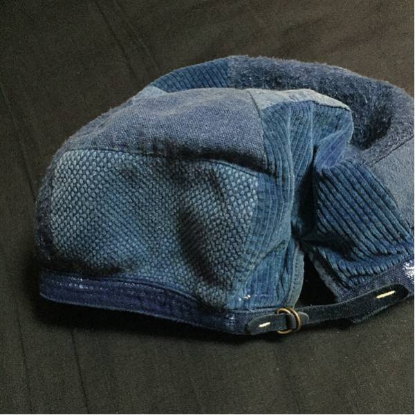 funset of art 刺し子 ベレー帽 襤褸 porter classic blue blue