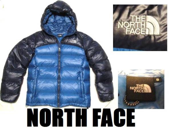 新品同然ノースフェイス刺繍★パーカーダウンジャケット★S