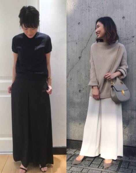 ドゥーズィエムクラス☆TWILL WIDE パンツ36ブラック黒ワイド