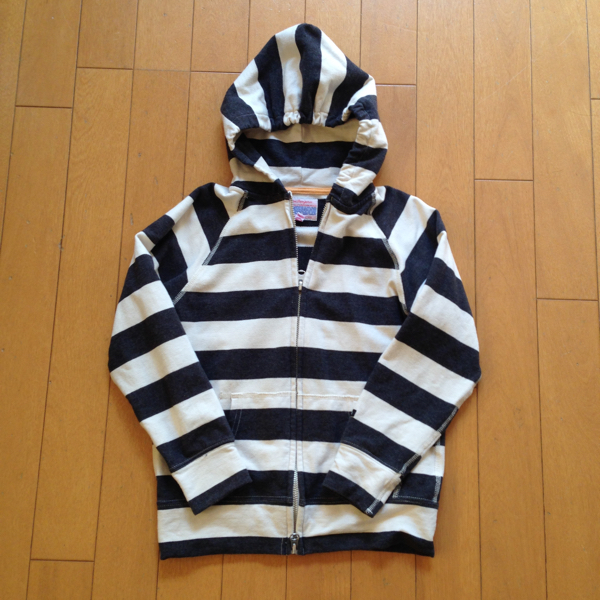 デニム＆ダンガリー(130)ボーダーパーカ/双子gotohollywood