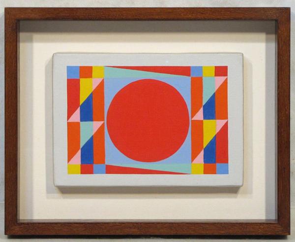 オノサト・トシノブ　「作品」　額装ＳＭ　名出来の油彩画です