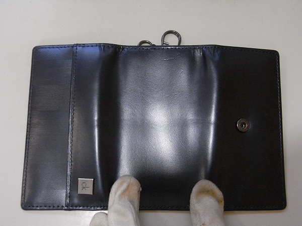 6YA468A■美品■ カルバンクライン レザー 黒色 4連キーケース