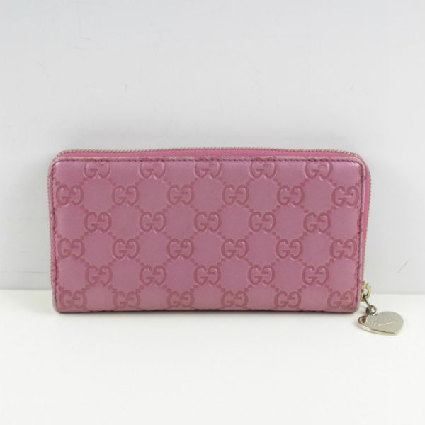 GUCCI グッチシマ GG柄 ラウンドファスナー 長財布 ピンク グッチ GUCCI グッチシマ ラウンドファスナー長財布 ピンク グッチ