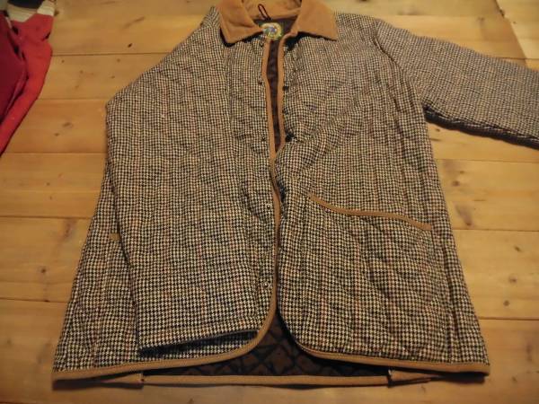 英国製 Irish Hunter キルティングジャケット ハリスツイード調