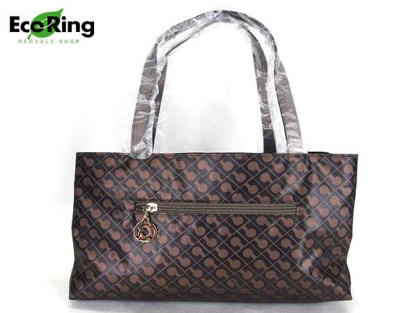 1円 未使用 ゲラルディーニ 濃茶 ソフティ ハンドバッグ AL380