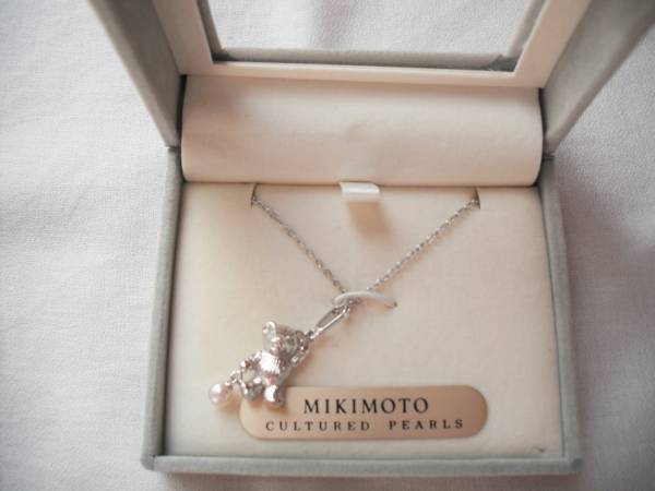 ミキモト MIKIMOTO テディベア モチーフ - ネックレス パール6.4mm