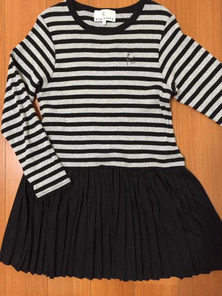 組曲 キッズ L 120 130 ワンピース ボーダー☆検)anyFAM