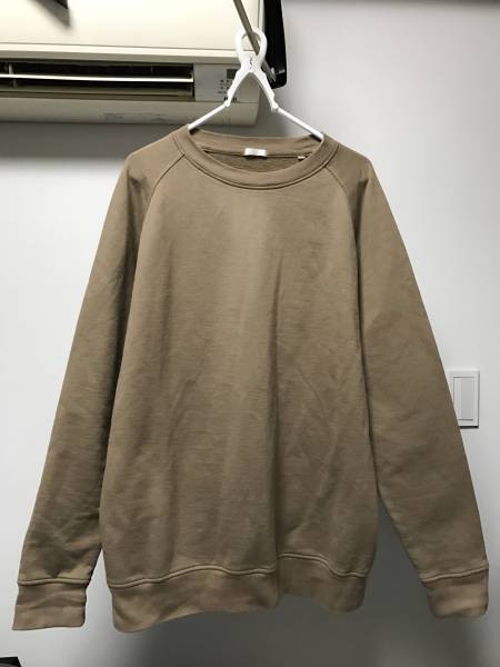 COMOLI　コモリ　インレイ起毛長袖クルー　カーキ　サイズ１