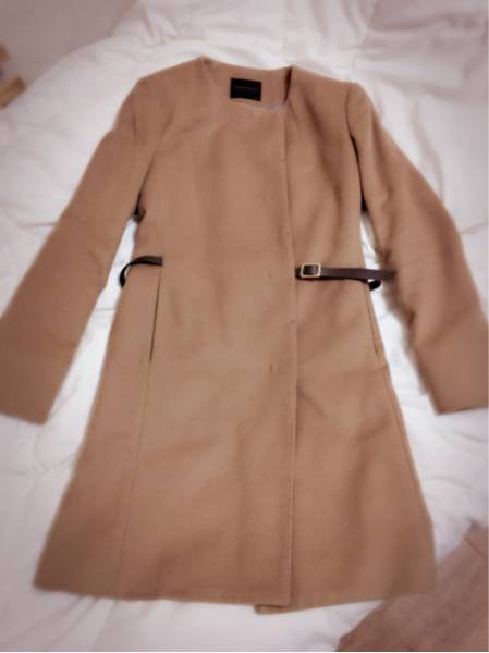 トゥモローランド カシミア100% ベルト付き ノーカラーコート