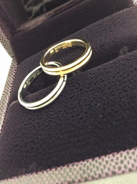 ◆3113売切特価!!ブシュロン ゴドロン ペアリング K18 プラチナ