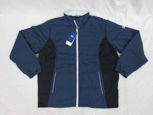 ミズノ ウインドブレーカー上下セット LL ネイビー×ブラック MIZUNO