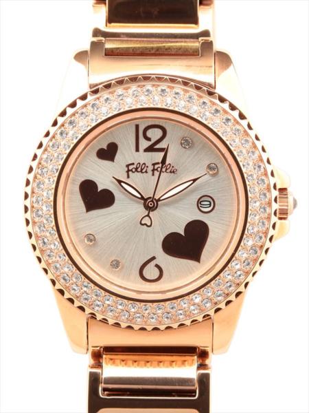 フォリフォリ　シルバー文字盤　フライングハート　腕時計