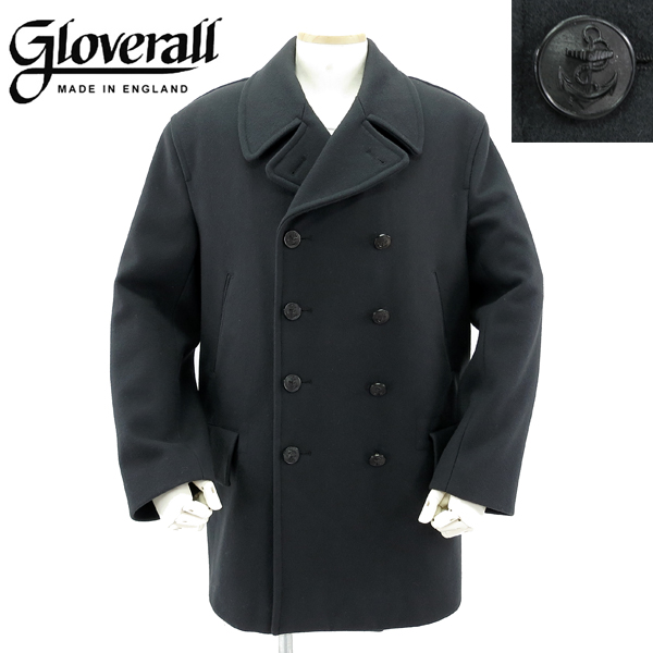 英国製 美品 GLOVERALLグローバーオール メルトンウールPコートL