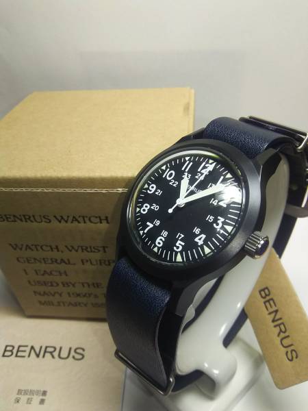 BENRUS ベンラス スイス製クォーツムーブ 希少品革バンド 335