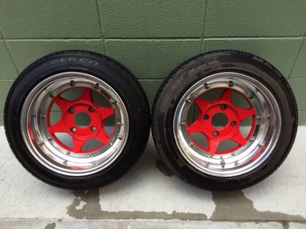SSR ロンシャン 希少 XR7 8J 14 Aタイプ PCD114.3 タイヤ付き(社外品