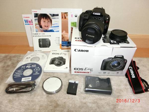 キャノン CANON EOS Kiss X7 18-55 IS STM レンズキット 美品 キヤノン