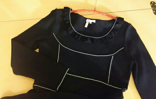 極美品★TO BE CHIC★黒色★お嬢様ワンピース★三陽商会