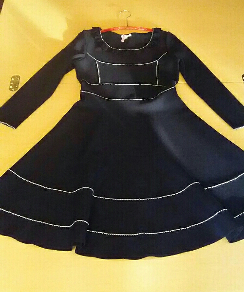 極美品★TO BE CHIC★黒色★お嬢様ワンピース★三陽商会