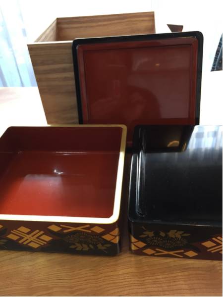 未使用品秀衡塗り重箱作家物 秀衡塗（重箱｜弁当箱・水筒）：キッチン