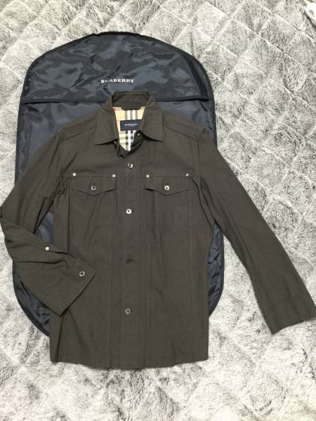 新品★BURBERRY LONDON バーバリーロンドン 長袖シャツ ブラウン