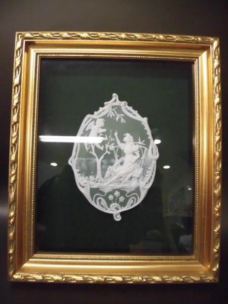 陶板額 ウェッジウッド風 女神 天使 ザクロ 花 神話 m001