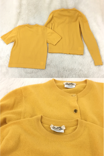 1円 エルメス HERMES セリエ カシミヤ アンサンブル セーター M