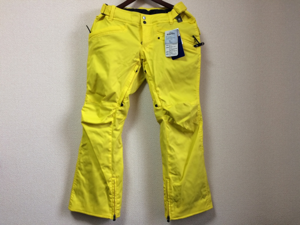 1円スタート 未使用 新品 スノーボード ウェア 下 メンズ 黄
