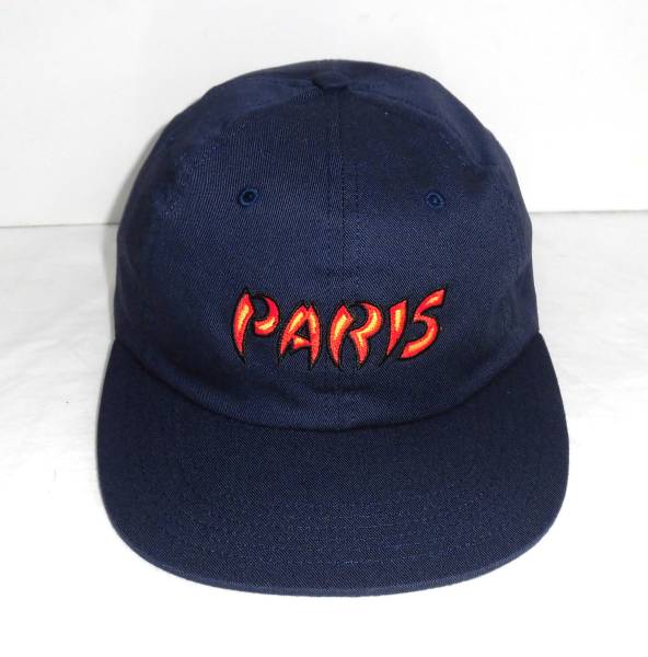 極美品 SUPREME/シュプリーム 16SS PARIS 6-PANELS キャップ◆紺