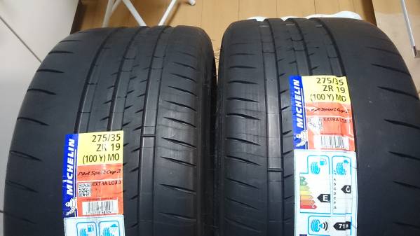 未使用2本275/35R19ミシュランパイロットスポーツCUP2　MO