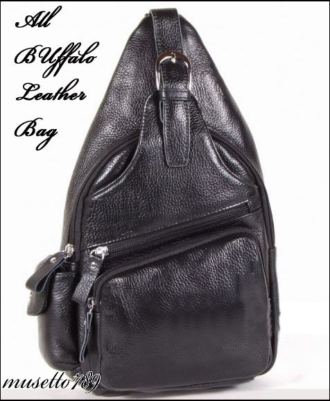 本牛革！極厚◆フルバッファローレザーボディバッグ◆本革！209e