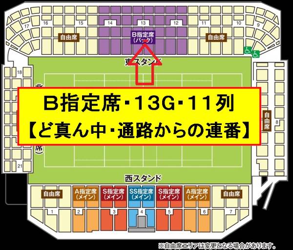 1/2全国大学ラグビー選手権 B指定バック13G11列★1～4枚ど真ん中