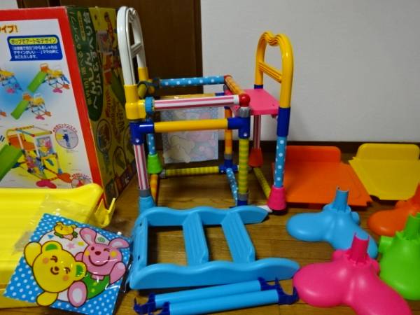 □トイローヤル へんしんジム&すべり台 中古美品□