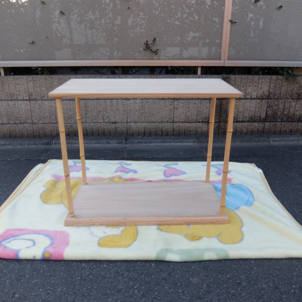 茶道具 竹台子 組立式 検木製漆器茶棚飾り棚利休好写