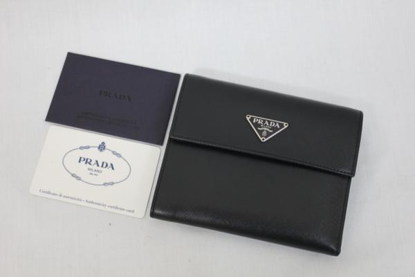 S)未使用 PRADA プラダ 3つ折り財布 M170A SAFFIANO NERO 【公式通販】