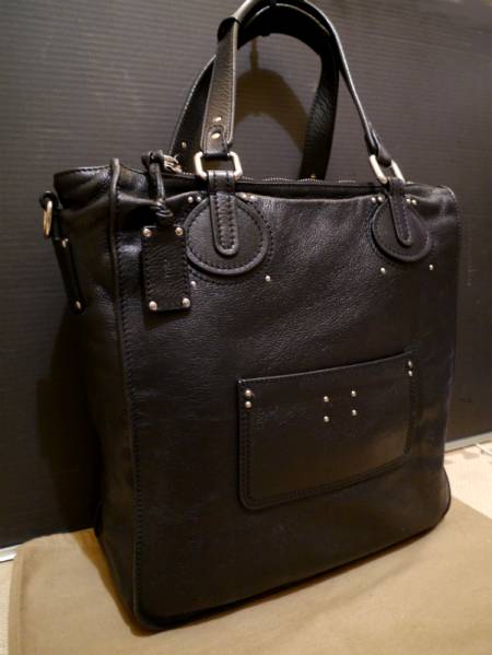 限定品◆Chloe クロエ メンズ A4対応 レザー トート バッグ 黒◆