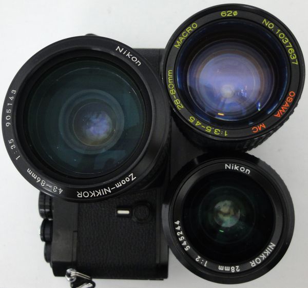 Nikon FE ZOOM-NIKKOR 43～86mm 1:3.5 他レンズ2個有 2ISO-110H xvpbvx