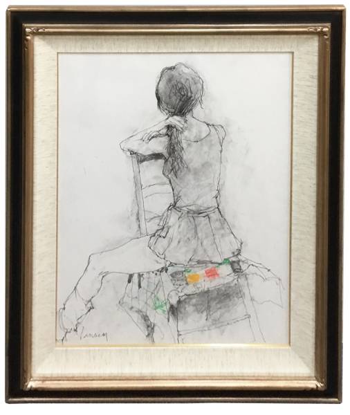 【ジャン・ジャンセン】オリジナル・パステル画　サインあり