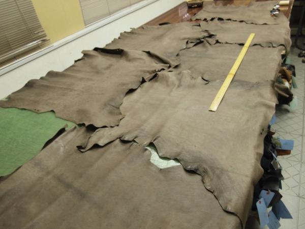 Y-16120595国産 羊ソフトシープ320ds程度1.0mm-1.3mm濃茶