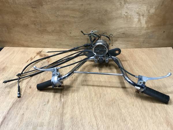 6V ST50 DAX純正ハンドル&ワイヤー&トップブリッジ中古/ダックス