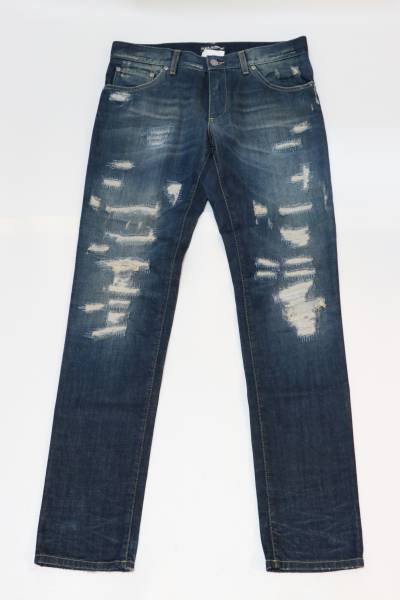 新品 DOLCE&GABBANA ダメージ加工 デニムパンツ 46 ☆ ドルガバ 