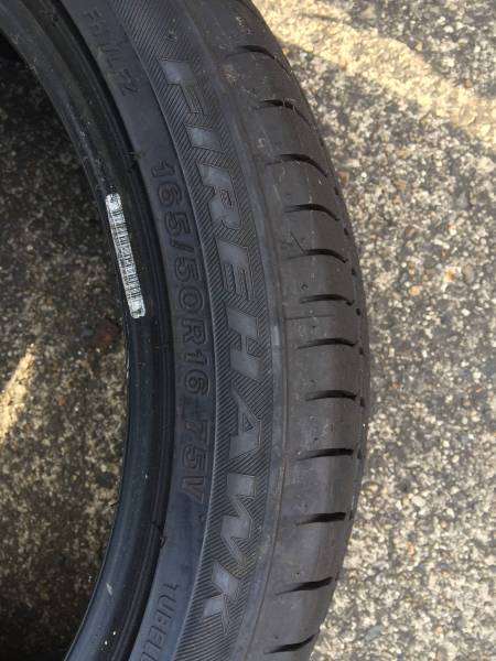 ばり溝!2本165/50R16ファイアストン