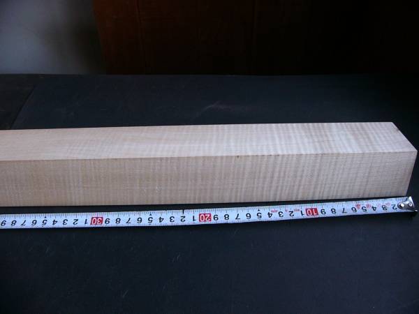 カーリーメープル板　715×63×50mm　EM-ｋ-0103