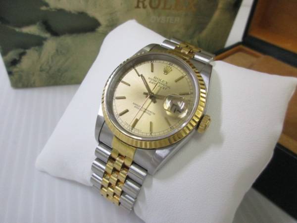 ロレックス デイトジャスト 16233 自動巻 動作品 1612HG002